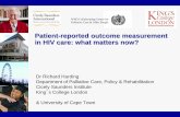 Patient-reported outcome measurement in HIV care: · PDF fileWHO Collaborating Centre for Palliative Care & Older People Patient-reported outcome measurement in HIV care: what matters