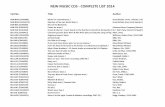 NEW MUSIC CDS - COMPLETE LIST 2014 - Cork City Libraries _2014.pdf · NEW MUSIC CDS - COMPLETE LIST 2014 ... Diabelli-Variationen / Beethoven ... Louis Lortie plays Chopin. Vol. 1,