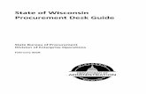 Procurement Desk Guide (09222016 final) - doa.wi.gov · PDF file1 This guide does not apply to state building construction, ... supplies, equipment, all other permanent ... x Department