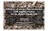 Efficiency of energy chips production from logging ... · PDF fileEfficiency of energy chips production from logging residues by the chipper Bandit 2090 Tadeusz Moskalik Magda Ostolska