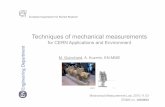 Techniques of mechanical measurements - CERNen-dep.web.cern.ch/en-dep/Groups/MME/DEO/MECHANICAL-LAB/P… · Techniques of mechanical measurements fCERNA liti dEi tfor CERN Applications