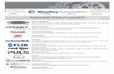 Automation Product Line Card Automation Line Card 2017-V1.pdf · Automation Product Line Card anner Engineering ... all Screw Positioning Tables, elt Drive Linear Actuators, ... 650