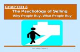 CHAPTER 3 The Psychology of Selling - material site of siast5 · PDF fileCHAPTER 3. The Psychology of Selling Why People Buy, What People Buy. Pro. ... that influence buyer behavior.