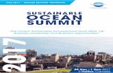 SUSTAINABLE OCEAN SUMMIT · PDF fileWelcome to the 2017 Sustainable Ocean Summit – the fifth international, ... Opening Plenary Session: Blue Sky Thinking for a Blue Ocean and Blue