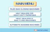 FILED BAG CLOSING MACHINES -  · PDF fileFILED BAG CLOSING MACHINE HEAD A SERIES A1-PB SERIESA1-PB SERIES ...  SERIES SEWING HEADS DS-C Single needle machine for plain closing