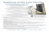 Epiphany of Our Lord Church - jppc. · PDF fileEpiphany of Our Lord Church RECTORY OFFICE HOURS Monday - Thursday: 9:30 to 4:30pm ... Michael Mooney, Eileen McClain, Bernadette De
