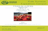 Kids Summer Expedition Camps! TRAILBLAZERS - Hoodoo · PDF fileKids Summer Expedition Camps! 250 492 3888 INFORMATION GUIDE 2017 If your child has enjoyed and excelled at our adventure