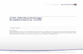 CID Methodology Explanatory note - European Network of ... codes documents... · definitions introduced in the CID Methodology. Chapter 4 provides an overall overview of the whole