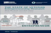 THE STATE OF VETERAN Entrepreneurship Research · PDF filethe state of veteran of entrepreneurship research leader adaptable military skill team building entrepreneur veteran entrepreneurship