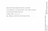 MATHEMATICS AND COMPUTATION IN MUSIC MCM 2011mcm2011.ircam.fr/drupal/files/MCM2011-Program.pdf · MATHEMATICS AND COMPUTATION IN MUSIC CONFERENCE (MCM 2011) ... Pierre Boulez / Alain