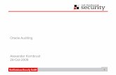 Oracle Auditing Alexander Kornbrust 29-Oct- · PDF fileOracle Auditing Alexander Kornbrust 29-Oct ... Is the the leak coming from the/what database? ... Development/Staging Database