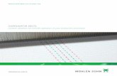 CORRUGATOR BELTS - Mühlen- · PDF filethe corrugated board. ... Mühlen Sohn corrugator belts are universally applicable ... open web structure for faster drying of the
