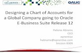 Designing a Chart of Accounts for a Global Company · PDF fileDesigning a Chart of Accounts for a Global Company going to Oracle E-Business Suite Release 12 Helene Abrams CEO. eprentise.