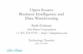 Open Source Business Intelligence and Data Warehousingaltaplana.com/TT-OpenSourceBIDW.pdf · Open Source Business Intelligence and Data Warehousing Seth Grimes Alta Plana Corporation