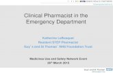 Clinical Pharmacist in the Emergency Department - SPS · PDF fileClinical Pharmacist in the Emergency Department ... Clinical Pharmacist in the Emergency Department (ED) ... in the
