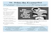St. John the Evangelistsjrc.org/images/pdf/20151121041616511577.B22w.pdf · St. John the Evangelist ... 7:00 Lenon & Anne Ceria-Wedding Anniv. ... St. John’s Overnight Eucharistic