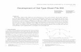 UDC 624 . 152 Development of Hat-Type Sheet Pile · PDF fileNIPPON STEEL TECHNICAL REPORT No. 97 JANUARY 2008 - 11 - UDC 624 . 152 Development of Hat-Type Sheet Pile 900 Noriyoshi