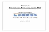 Flunking Free Speech 101 - blog.uylessblack.comblog.uylessblack.com/wp-content/uploads/2017/09/171106-First... · In part 2 of this arti- Cle, ... racial equal- ity. I have difficulty