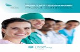 Excellence in Clinical Leadership - Ministry of · PDF fileExcellence in Clinical Leadership 2010/2011 CLINICAL LEADERSHIP PROGRAM ... in the development of their clinical practice