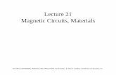 Lecture 21Lecture 21 Magg,netic Circuits, Materials 21.pdf · Lecture 21Lecture 21 Magg,netic Circuits, Materials ELECTRICAL ENGINEERING: ... of the magnetic field around a current-carrying