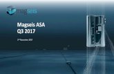 Magseis ASA Q3  · PDF fileterritorial waters,” Saudi Aramco said in its latest annual report (2016). ... Equipment and other intangibles 64 234 50 153 Multi-client library 0 0