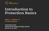 Introduction to Protection Basics and Terminology - · PDF fileIntroduction to Protection Basics ... schematic design Relay settings and logic 2. ... Working on 14.4 kV terminals of