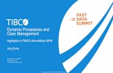 Dynamic Procedures and Case Management - tibco…tibco.comevents.de/fastdata/followup/pdf/track1/2015OCT_FastData... · Overview Modelling Execution Operate TIBCO Business Studio™