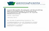 Cost Benefit Analysis of Including Microsurfacing in ... · PDF fileCost Benefit Analysis of Including Microsurfacing in Pavement ... placement of major emphasis on the bridge program.