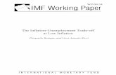 The Inflation-Unemployment Trade-off at Low Inflation - · PDF fileThe Inflation-Unemployment Trade-off at Low ... Implications for Long-run Inflation and Unemployment Volatilities