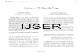 Patterns Of City Making - ijser.org · PDF filePatterns Of City Making ... imageabilty, complexity, urban coherence ... important aspect explained in detail by Salingaros as to how