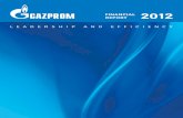 FINANCIAL REPORT 2012 - · PDF filefree from material misstatement, ... OAO GAzprOm Financial report 2012 6 OAO GAzprOm Financial report 2012 7 BALANCE SHEET ... gas 2111 2,798,886,719