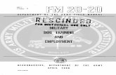 Copy 3 DEPARTMENT OF THE ARMY FIELD MANUAL RESCINDED · PDF filecopy 3 department of the army field manual rescinded military dog training and employment headquarters, department of