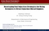 Developing Fuel Injection Strategies for Using Ammonia · PDF fileDepartment of Mechanical Engineering 1 Knowledge. Innovation. Leadership. Developing Fuel Injection Strategies for