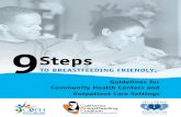 CDPH 9 Steps to Breastfeeding Friendly Do… · California, 2015 Inquiries regarding the 9 Steps to Breastfeeding Friendly: Guidelines for Community Health Centers and Outpatient