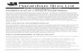 HOW A SITE GETS ON THE HAZARDOUS SITES LIST · PDF fileThis issue is an updated Hazardous Sites List as required by WAC 173-340 ... Ben Franklin Transit Co Richland ... ♦Richard