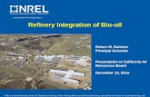 Innovation for Our Energy Future Refinery Integration of ... · PDF fileInnovation for Our Energy Future Pyrolysis Bio-Crude Fuels and Chemicals Biomass Co-Processing Bio-oil with