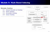 Module 5: Hash-Based Indexing - Universitatea Babeş …ivarga/Documentation/DBMSImplementation/... · 5.1 General Remarks on Hashing 5.2 Static Hashing ... we can answer such an