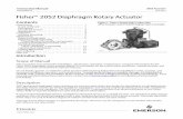Fisher 2052 Diaphragm Rotary Actuator - · PDF fileInstruction Manual D103296X012 2052 Actuator June 2017 3 Table 4. Fisher 2052 Actuator Mounting Styles MOUNTING ACTION(1) VALVE SERIES