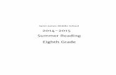 2014-2015 Summer Reading Eighth Gradestjweb.org/images/uploads/content_files/8thGrade2014-2015Summer... · 2014-2015 Summer Reading Eighth Grade . ... of no less than five sentences