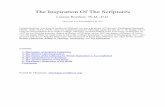 The Inspiration Of The Scriptures · PDF fileThe Inspiration Of The Scriptures Loraine Boettner, Th.M., D.D. This book was first published in 1937 Loraine Boettner was born in northwest