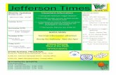 Jefferson  · PDF fileJefferson Times MJPFA NEWS Carnival ... Escrip for Safeway: See the flyer ... Good luck to our 5th and 6th grade Science Olympiad team at their meet on