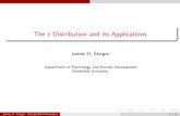 The t Distribution and its Applications - Statpower Notes/CH06.pdf · The t Distribution and its Applications 1 Introduction 2 Student’s t Distribution Basic Facts about Student’s