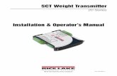 SCT Weight Transmitter - Instrumart · PDF fileInstalling Load Cells: The load ... place the pipe support or anchor bracket as far as possible from ... • Weight indicator and transmitter
