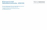 Financial Statements 2015 -  · PDF fileFinancial Statements 2015 Consolidated Financial Statements of the Nestlé Group 2015 149th Financial Statements of Nestlé S.A