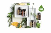 PURE ESSENTIAL OILS - · PDF filePURE ESSENTIAL OILS • Therapeutic grade is a marketing term, not an actual grading or certiﬁcation. The label was established and trademarked by