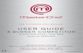 USER GUIDE - · PDF fileTesco/RSH014349/022012 1 1 COMPETITOR 4 Burner Gas BBQ with side burner Model No.: RSH-014349 MasterChef Helpline For assistance, please call 0844 809 4871