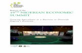 Report of the 19TH NIGERIAN ECONOMIC SUMMIT - IFDC · PDF fileReport of the 19TH NIGERIAN ECONOMIC SUMMIT Growing Agriculture as a Business to Diversify Nigeria’s Economy. !!