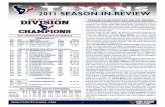 2011 SEASON-IN-REVIEW - …prod.static.texans.clubs.nfl.com/assets/clubimages/2011_Houston... · 2011 SEASON-IN-REVIEW ... The team ranked fourth in the NFL with 278 points allowed