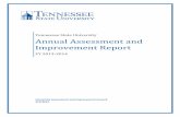 Annual Assessment and Improvement Report 2014.pdf · Tennessee State University. Annual Assessment and Improvement Report FY 2013-2014 University Assessment and Improvement Council