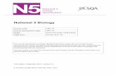 National 5 Biology - SQA - Scottish Qualifications · PDF fileNational 5 Biology Course code: C807 75 Course assessment code: X807 75 SCQF: level 5 (24 SCQF credit points) Valid from: